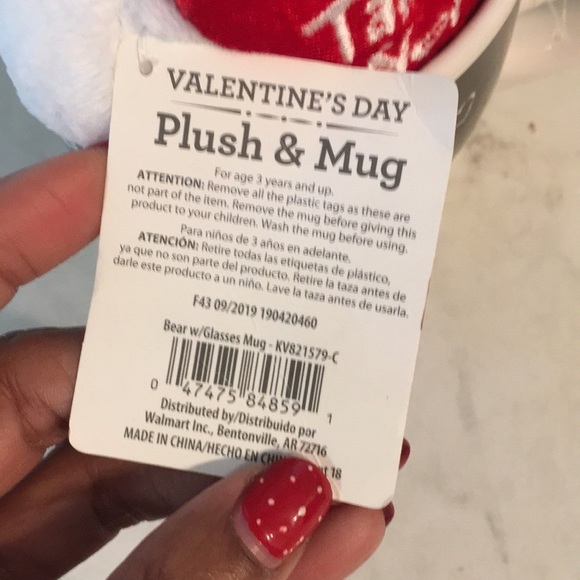 ♥️Valentines 20% price drop♥️NWT valentines cup and stuff bear. SALE! - Picture 3 of 3